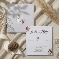 Gold Skyline Wedding Invitation