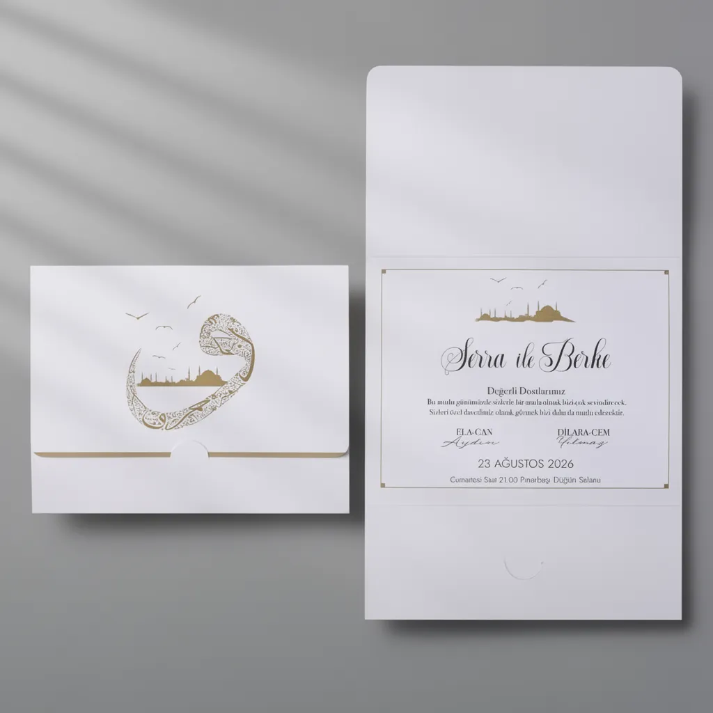 Taupe Wax Seal Wedding Invitation