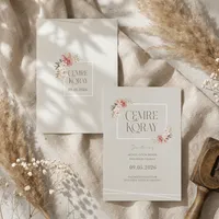 Greenery Pocket Wedding Invitation