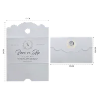 Minimal White Wedding Invitation Set