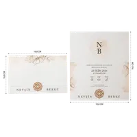 Neutral Floral Wedding Invitation Set