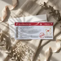 Ticket Style Wedding Invitation