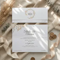 Floral Wreath Wedding Invitation