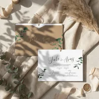 Greenery Pocket Wedding Invitation