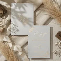 Gold Leaf Wedding Invitation