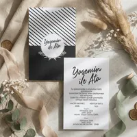 Black and White Wedding Invitation