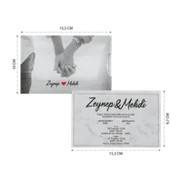 Photo and Marble Wedding Invitation