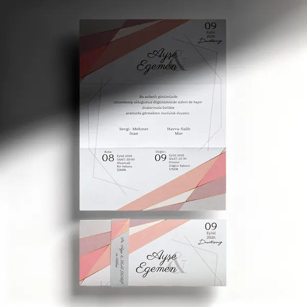 Abstract Geometric Wedding Invitation