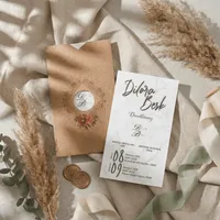 Minimal Marble Wedding Invitation