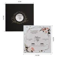 Black Floral Wedding Invitation