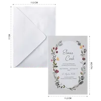 Floral Wreath Botanical Wedding Invitation