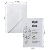 Lavender Floral Wedding Invitation